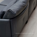 Canapé en cuir confortable classique pour meubles de salon